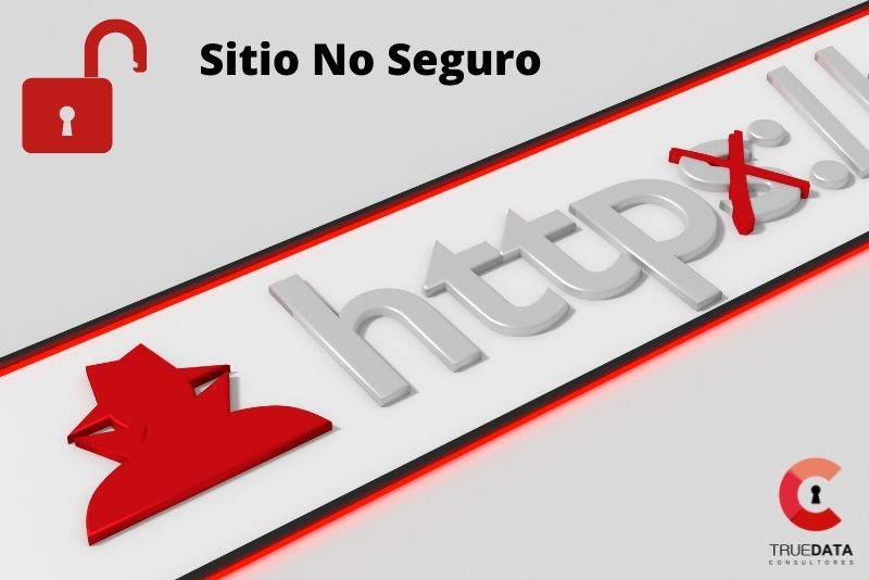 sitio web no seguro